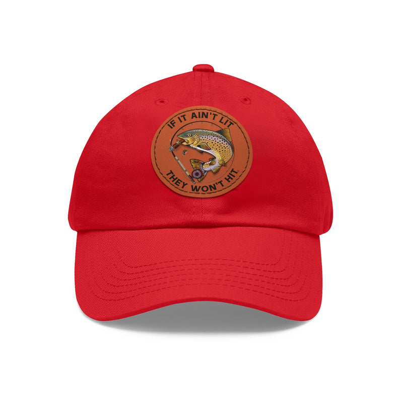 Load image into Gallery viewer, Smokin' Brown Trout & Mouse Leather Patch Cap