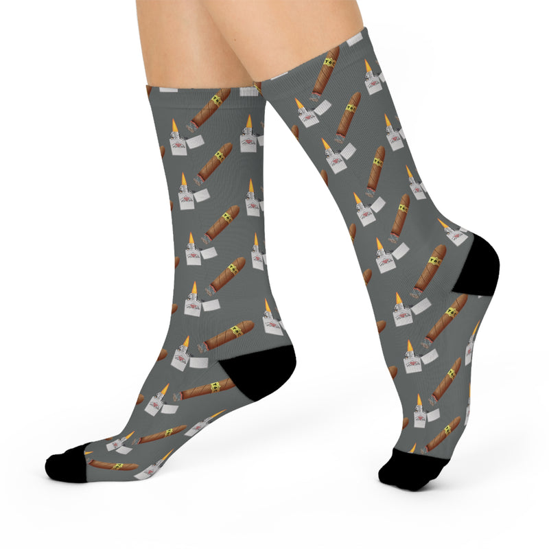 Load image into Gallery viewer, Smokin' Fish® Cushioned Crew Socks | Gray