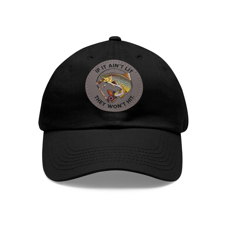 Load image into Gallery viewer, Smokin' Brown Trout Cap with Leather Patch