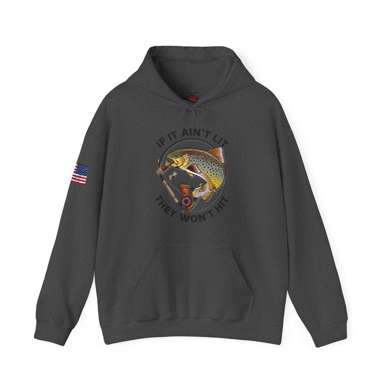 Load image into Gallery viewer, Smokin' Brown Trout Patriot Hoodie Sweatshirt