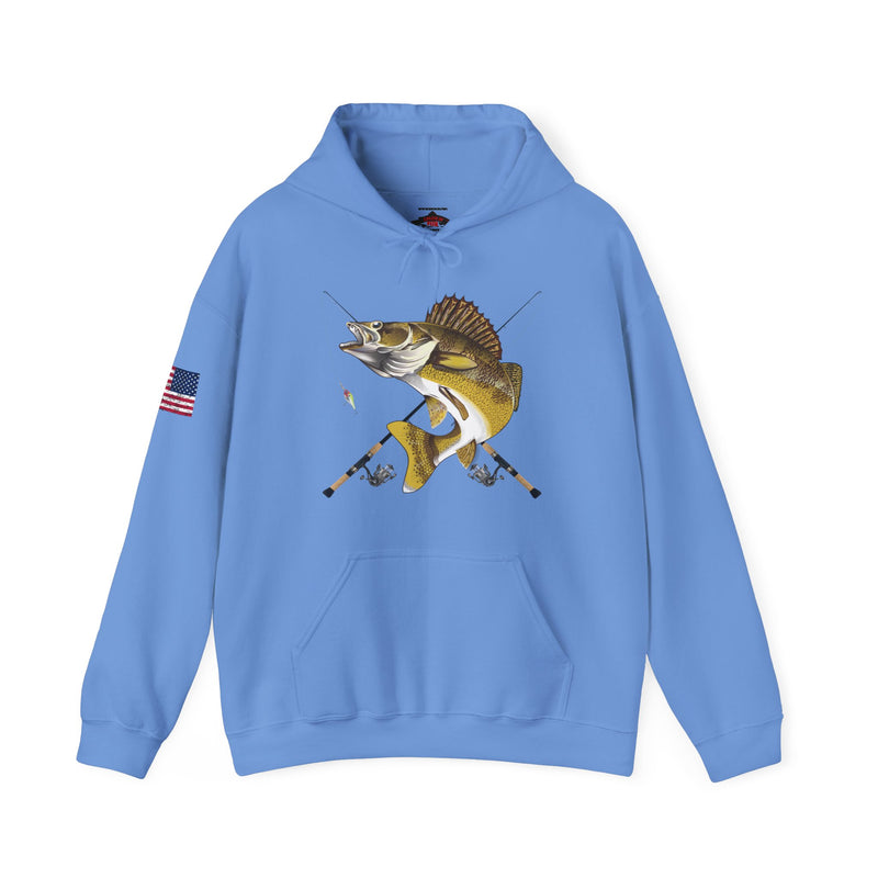 Load image into Gallery viewer, NO Smokin' Walleye Patriot Hooded Sweatshirt