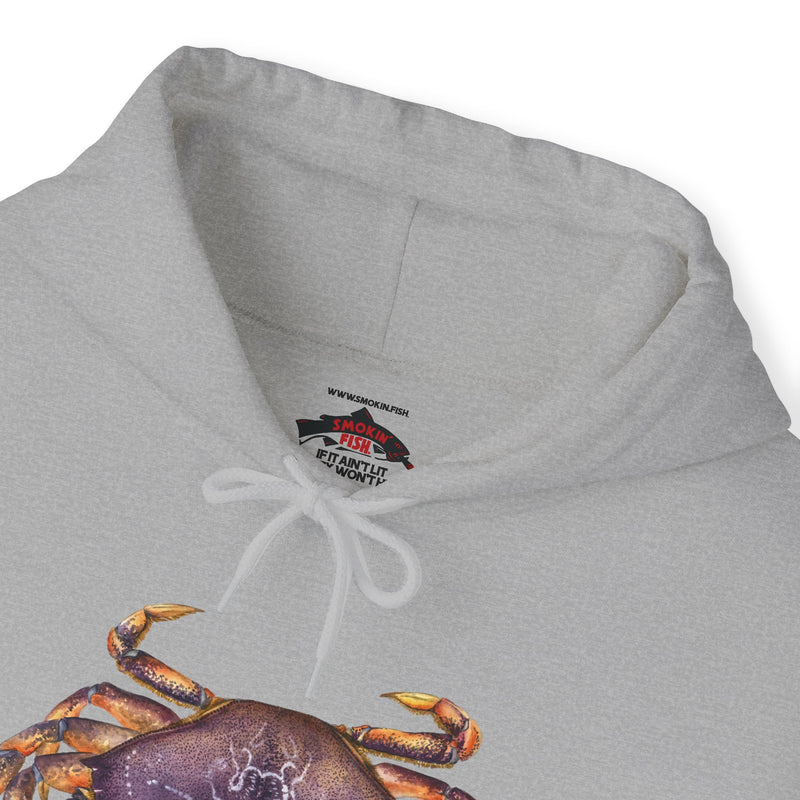 Load image into Gallery viewer, Dungeness Crab Hoodie Sweatshirt by ChartingNature.com