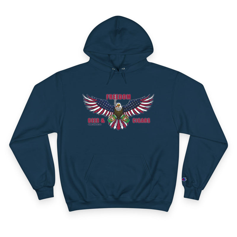 Load image into Gallery viewer, Champion Freedom, Beer & Cigars Hoodie Sweatshirt with Double Dry® Technology