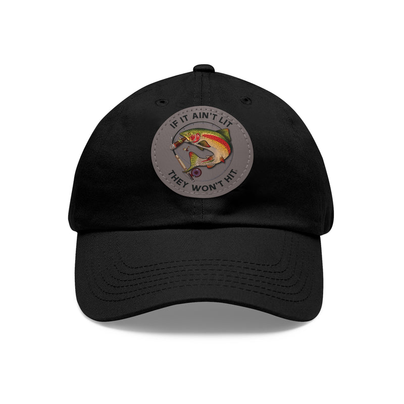 Load image into Gallery viewer, Smokin' Rainbow Trout Leather Patch Cap