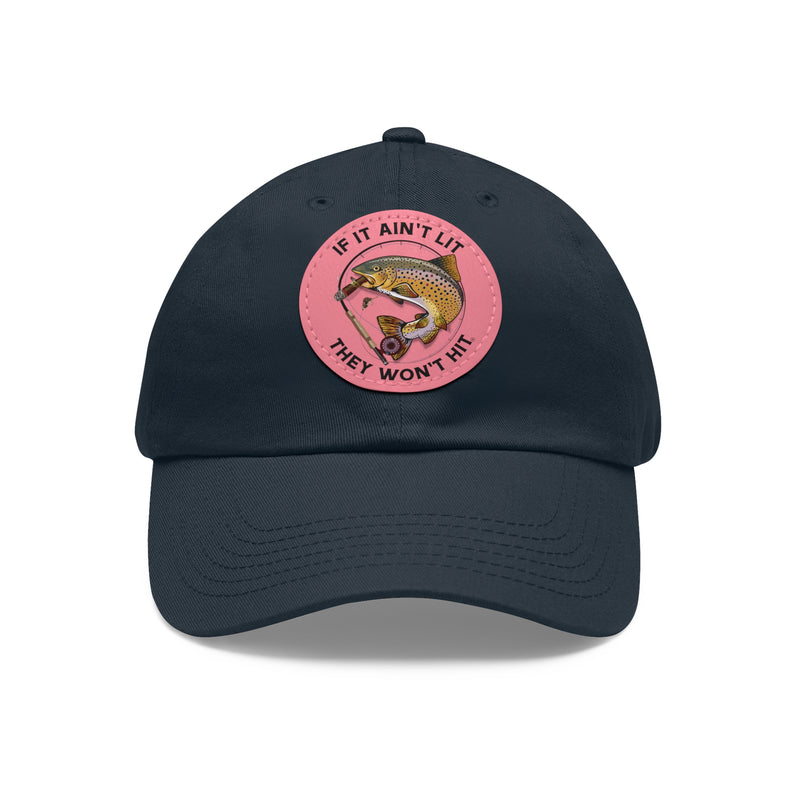 Load image into Gallery viewer, Smokin' Brown Trout & Mouse Leather Patch Cap
