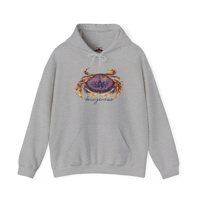 Load image into Gallery viewer, Dungeness Crab Hoodie Sweatshirt by ChartingNature.com