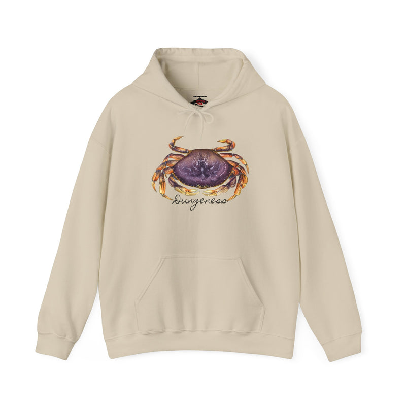 Load image into Gallery viewer, Dungeness Crab Hoodie Sweatshirt by ChartingNature.com