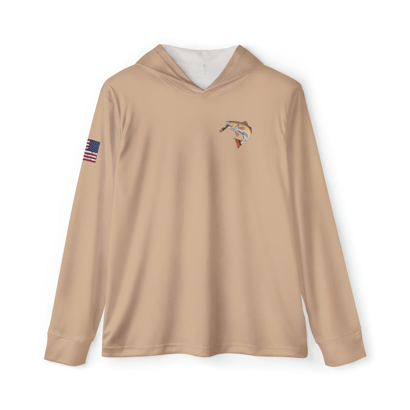 Load image into Gallery viewer, Smokin' Redfish Patriot Fishing Hoodie | Sand