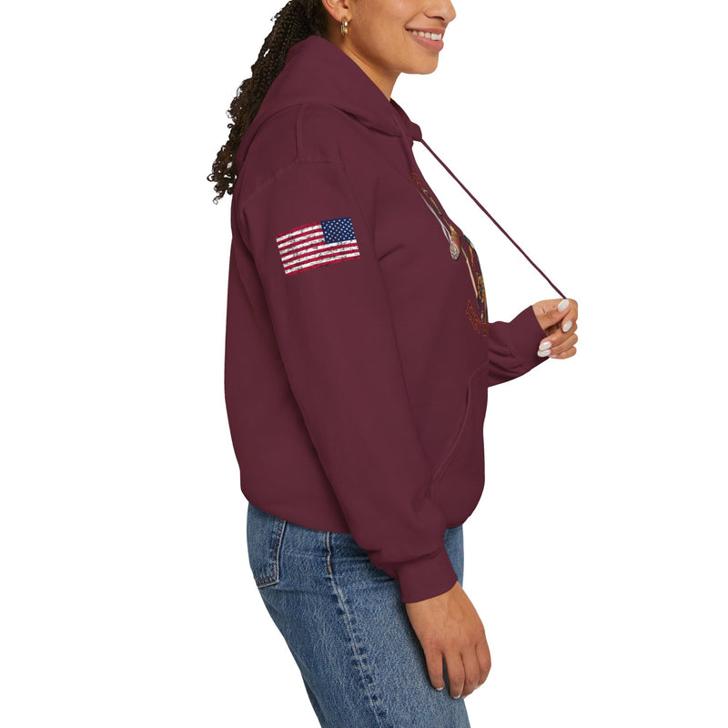 Load image into Gallery viewer, Co-Branded | Wildwood Smokin' Bass Patriot Hoodie Sweatshirt