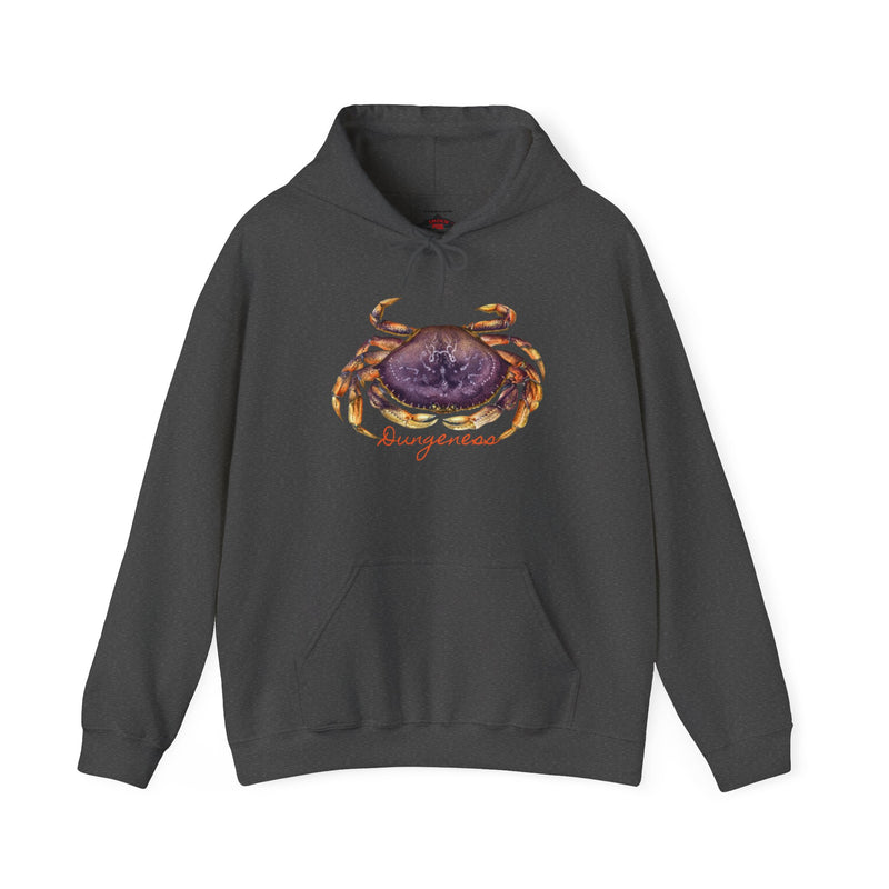 Load image into Gallery viewer, Dungeness Crab Hoodie Sweatshirt by ChartingNature.com