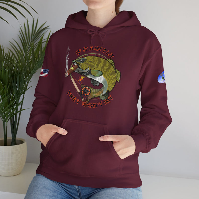 Load image into Gallery viewer, Co-Branded | Wildwood Smokin' Bass Patriot Hoodie Sweatshirt