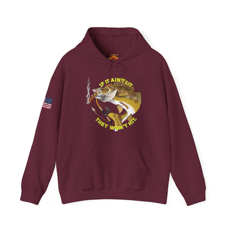Load image into Gallery viewer, Smokin' Walleye Patriot Hoodie Sweatshirt