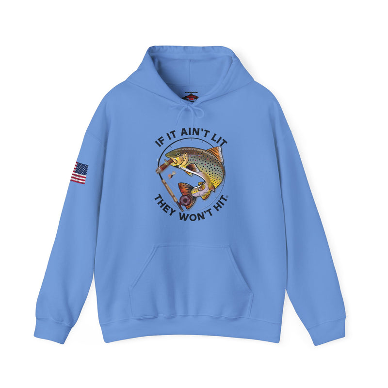 Load image into Gallery viewer, Smokin' Brown Trout Patriot Hoodie Sweatshirt