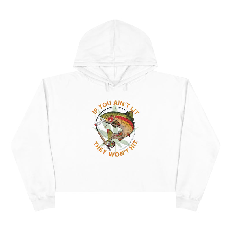Load image into Gallery viewer, Doobie Rainbow Trout Women’s Crop Hoodie