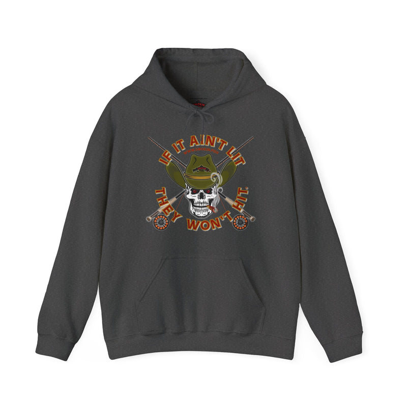Load image into Gallery viewer, SMOKIN' Cowboy Skull Americana Fly Rod Hoodie Sweatshirt