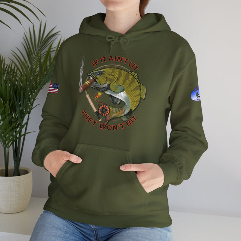 Load image into Gallery viewer, Co-Branded | Wildwood Smokin' Bass Patriot Hoodie Sweatshirt