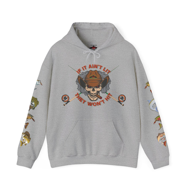 Load image into Gallery viewer, Smokin' Skull and Mega-Fish Patriot Hoodie Sweatshirt
