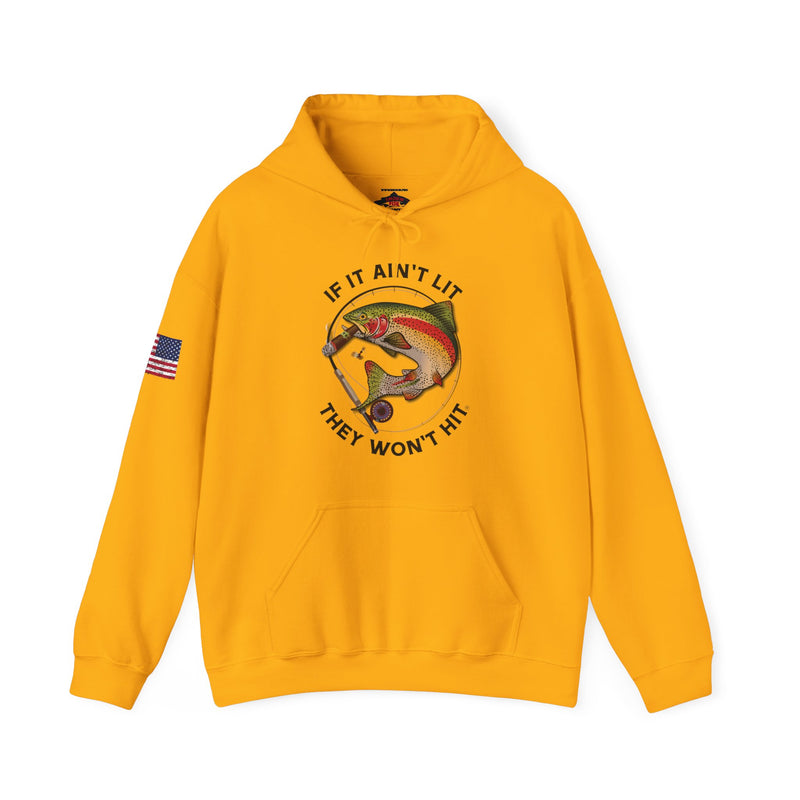 Load image into Gallery viewer, Smokin' Rainbow Trout Patriot Hoodie Sweatshirt