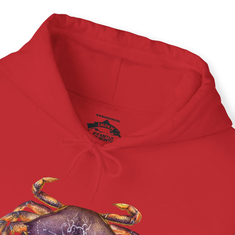 Load image into Gallery viewer, Dungeness Crab Hoodie Sweatshirt by ChartingNature.com