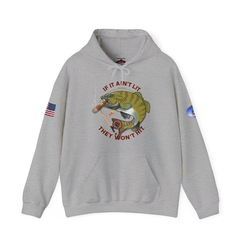 Load image into Gallery viewer, Co-Branded | Wildwood Smokin' Bass Patriot Hoodie Sweatshirt