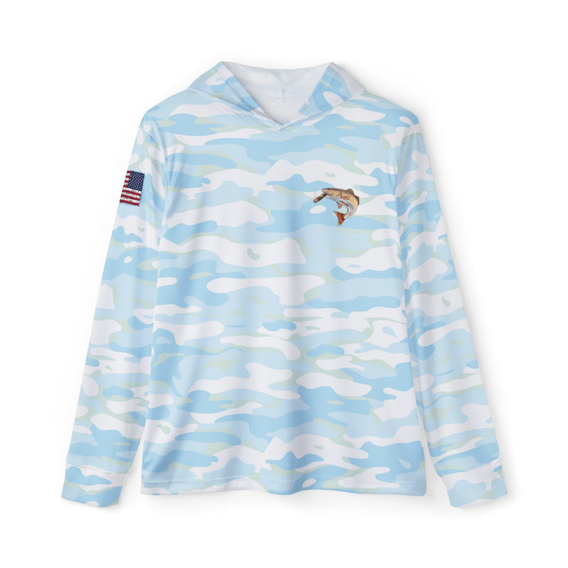 Load image into Gallery viewer, Smokin' Redfish Patriot Fishing Hoodie | Blue Camo