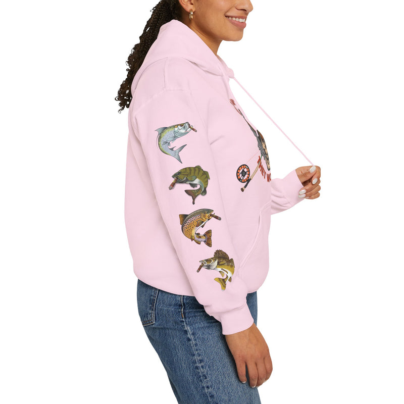 Load image into Gallery viewer, Smokin' Skull and Mega-Fish Patriot Hoodie Sweatshirt