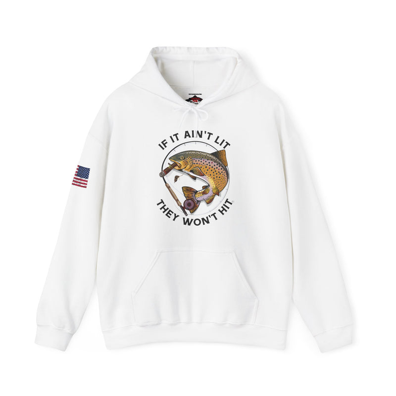 Load image into Gallery viewer, Smokin' Brown Trout & Mouse Patriot Hoodie Sweatshirt