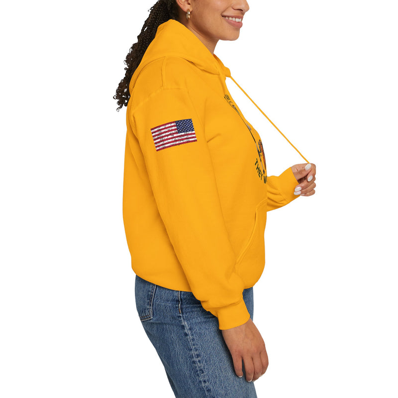 Load image into Gallery viewer, Smokin' Spinning Brown Patriot Hoodie Sweatshirt