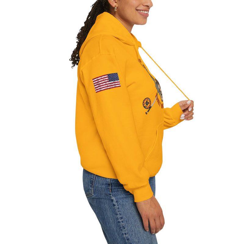 Load image into Gallery viewer, Smokin' Skull Patriot Hoodie Sweatshirt