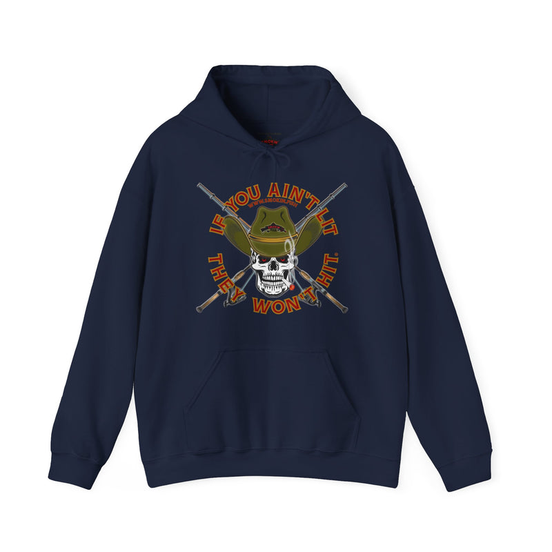 Load image into Gallery viewer, SMOKIN' Doobie Cowboy Skull Americana Spin Rod Hoodie Sweatshirt