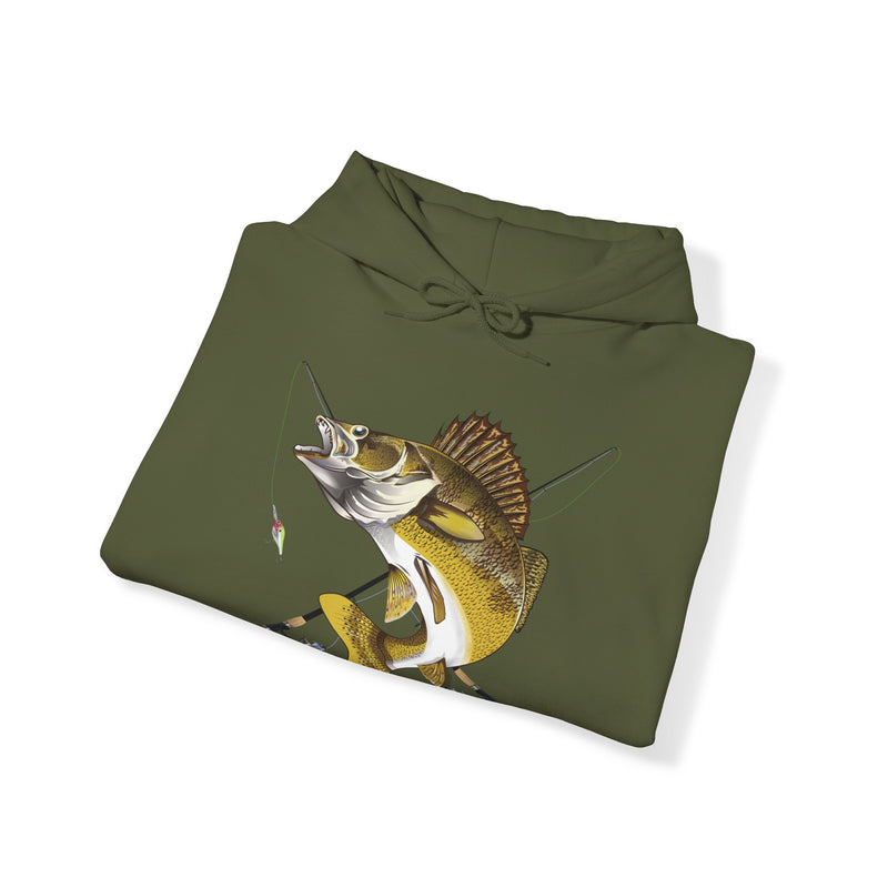 Load image into Gallery viewer, NO Smokin' Walleye Patriot Hooded Sweatshirt
