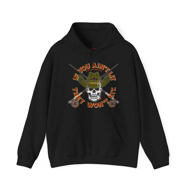 Load image into Gallery viewer, SMOKIN' Doobie Cowboy Skull Americana Fly Rod Hoodie Sweatshirt