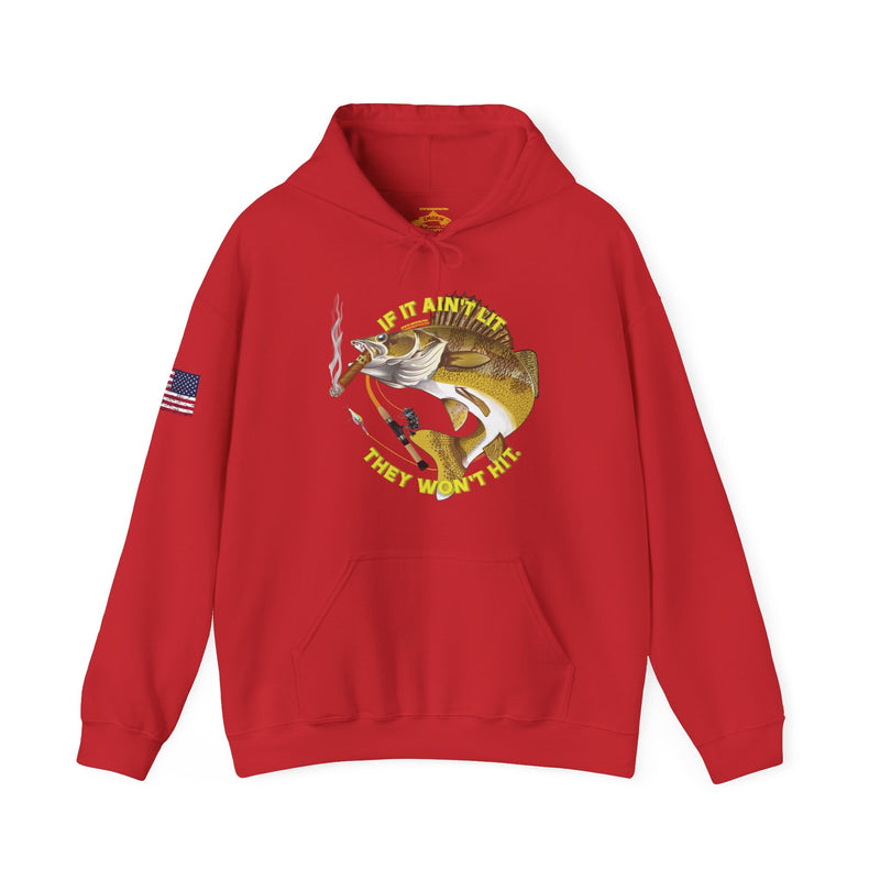 Load image into Gallery viewer, Smokin' Walleye Patriot Hoodie Sweatshirt