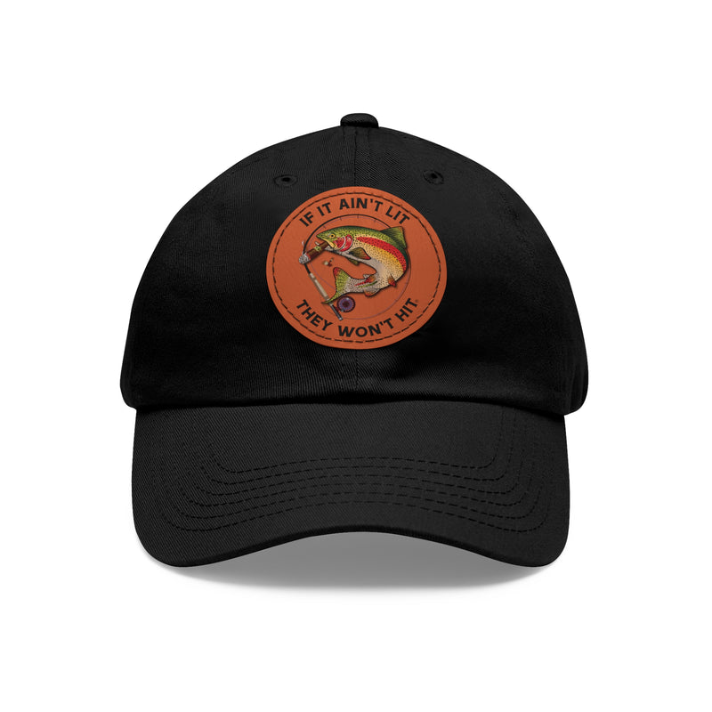 Load image into Gallery viewer, Smokin' Rainbow Trout Leather Patch Cap