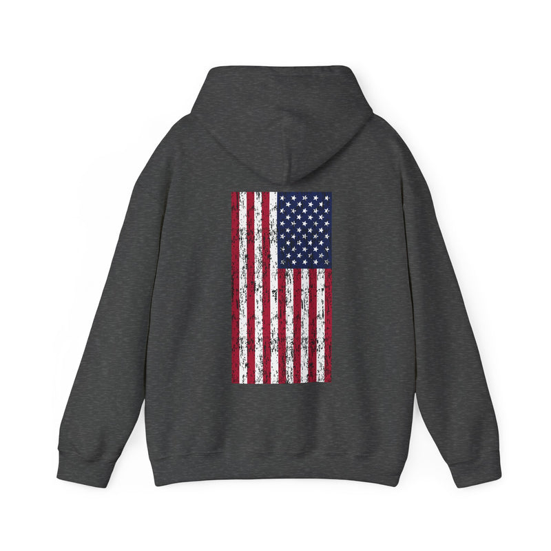Load image into Gallery viewer, SMOKIN' Skull Spincast Americana Hoodie Sweatshirt