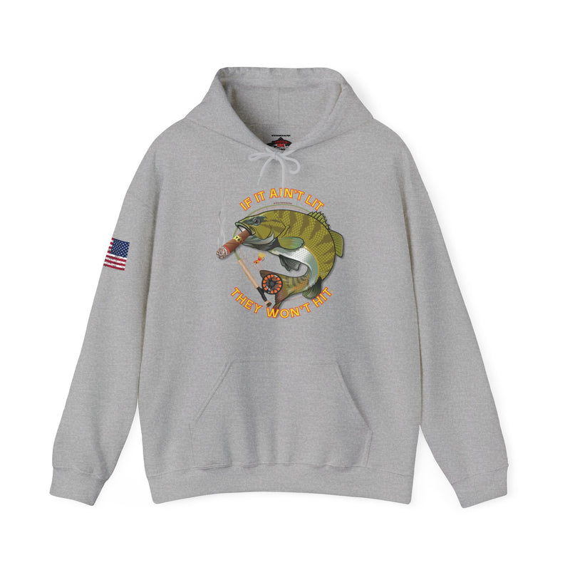 Load image into Gallery viewer, Smokin' Bass on the Fly Patriot Hoodie Sweatshirt