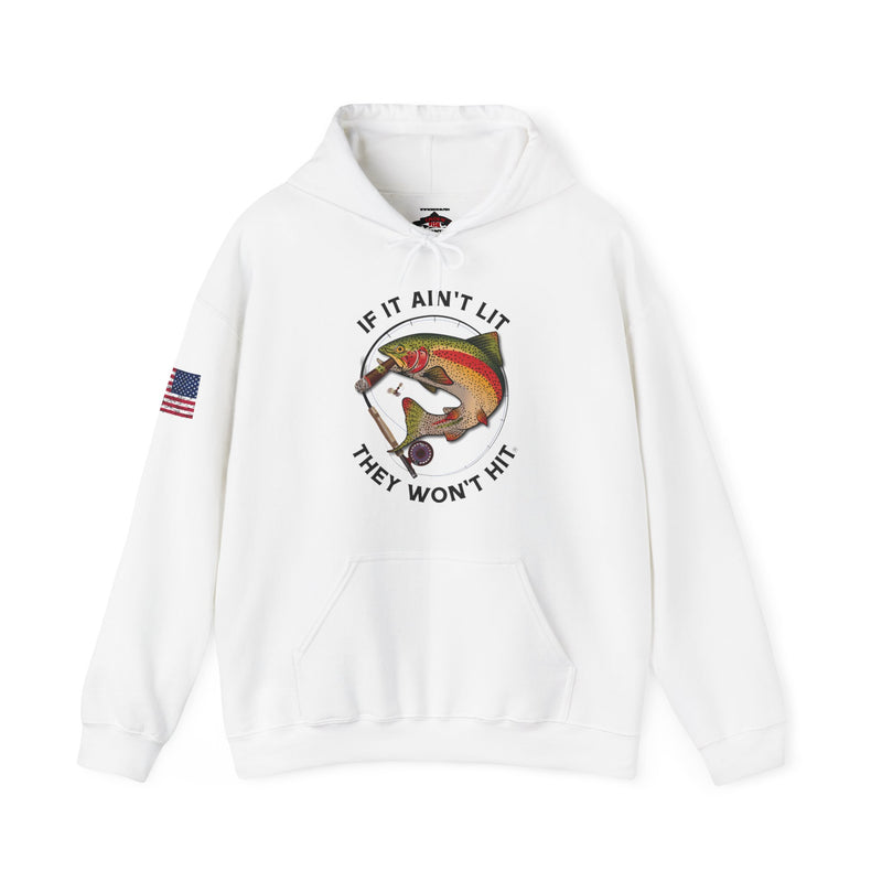 Load image into Gallery viewer, Smokin' Rainbow Trout Patriot Hoodie Sweatshirt