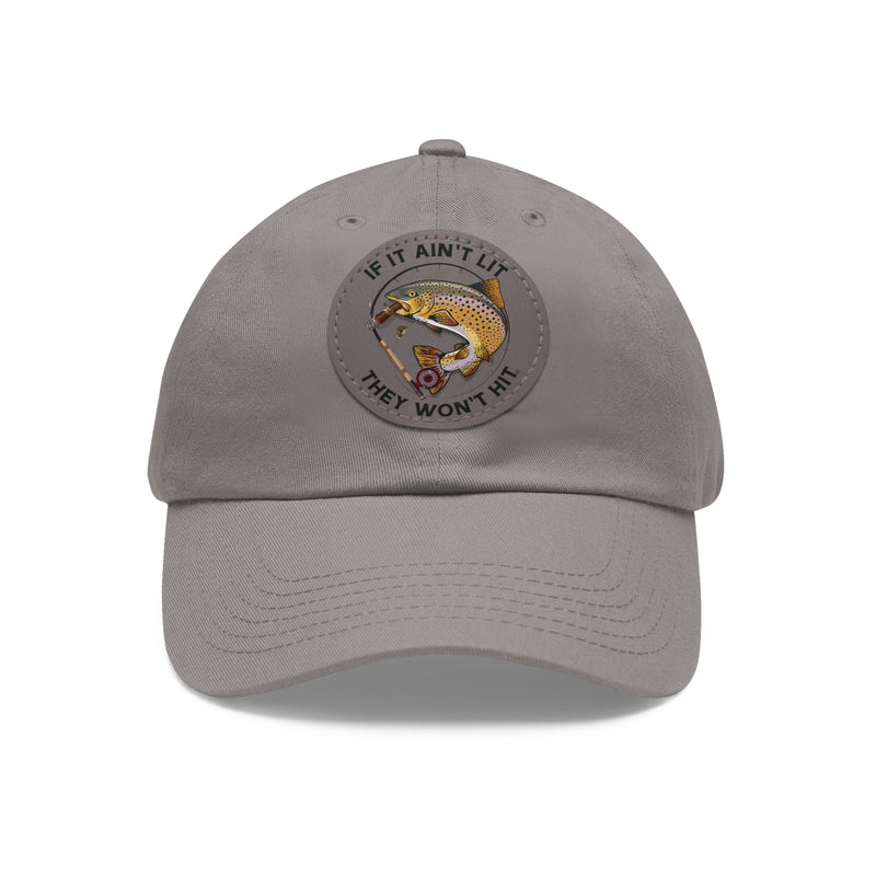 Load image into Gallery viewer, Smokin' Brown Trout & Mouse Leather Patch Cap