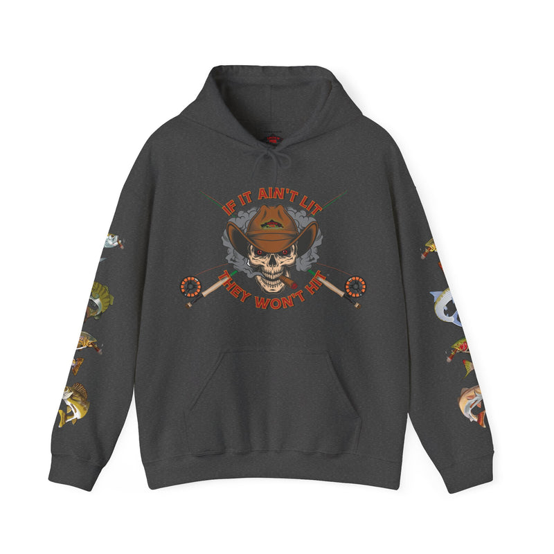Load image into Gallery viewer, Smokin' Skull and Mega-Fish Patriot Hoodie Sweatshirt