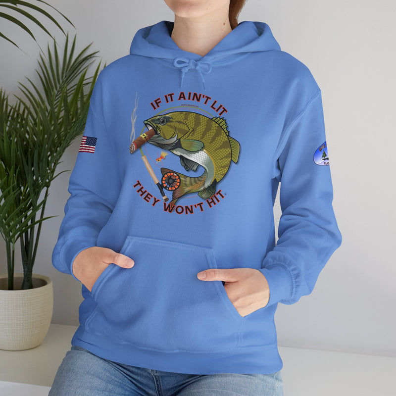 Load image into Gallery viewer, Co-Branded | Wildwood Smokin' Bass Patriot Hoodie Sweatshirt