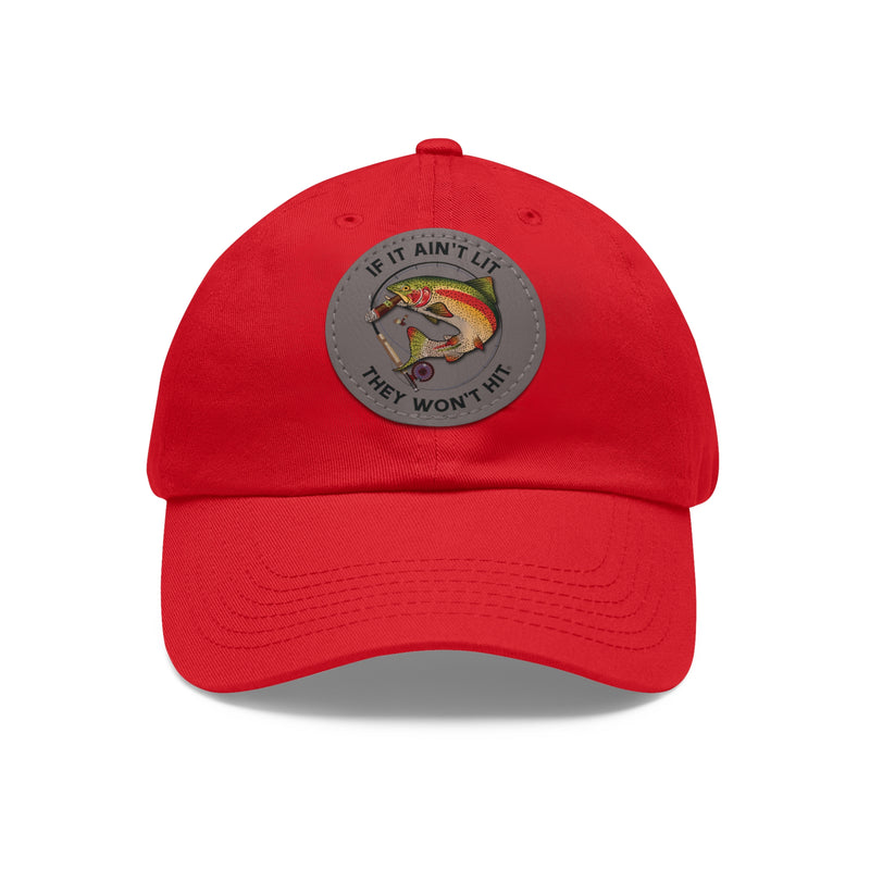 Load image into Gallery viewer, Smokin' Rainbow Trout Leather Patch Cap