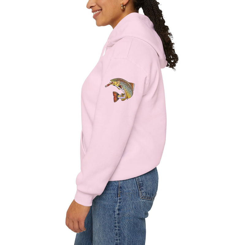 Load image into Gallery viewer, Smokin' Skull and Brown Trout Patriot Hoodie Sweatshirt