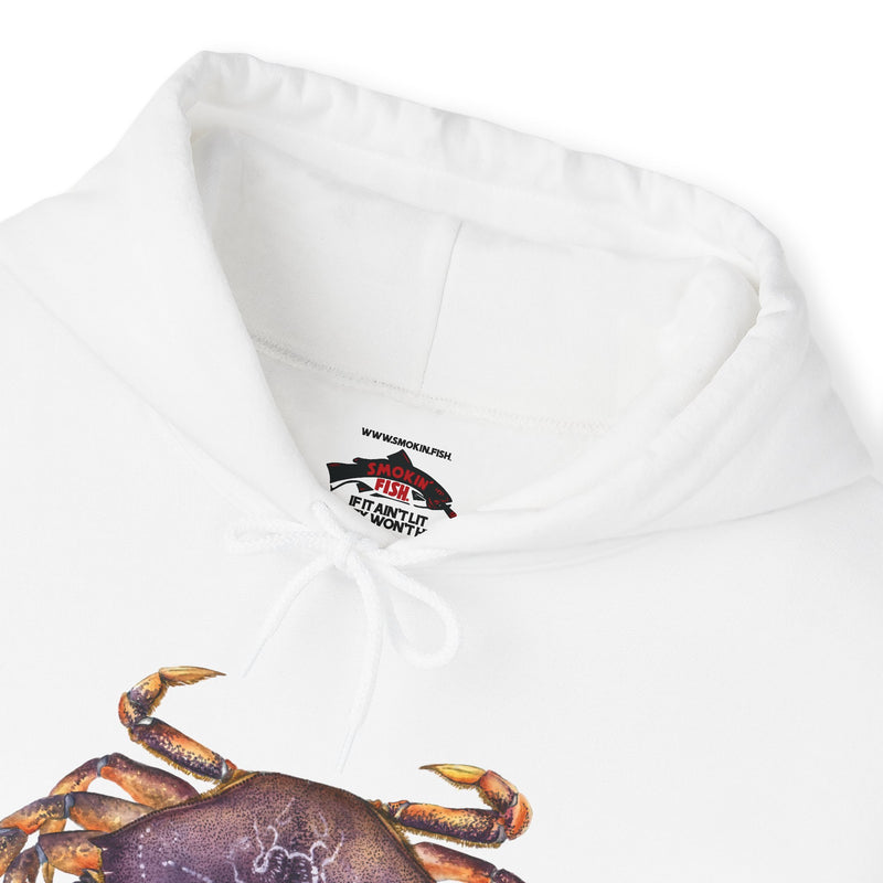 Load image into Gallery viewer, Dungeness Crab Hoodie Sweatshirt by ChartingNature.com