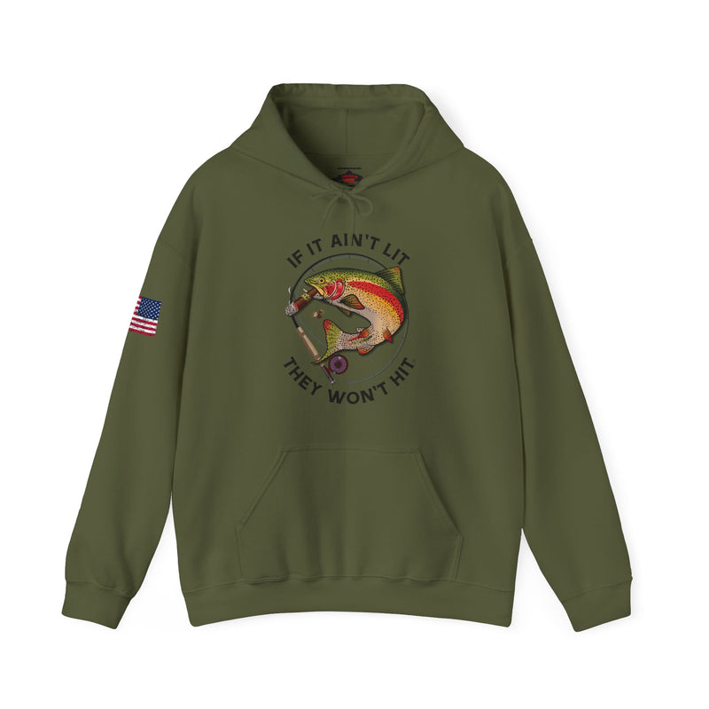 Load image into Gallery viewer, Smokin' Rainbow Trout Patriot Hoodie Sweatshirt
