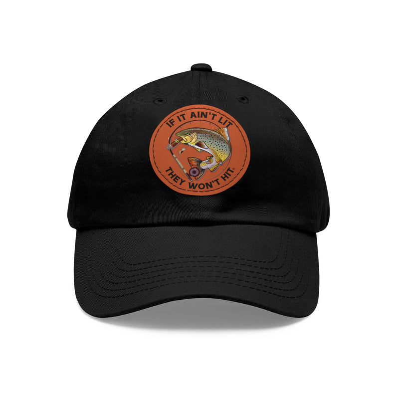 Load image into Gallery viewer, Smokin' Brown Trout Cap with Leather Patch