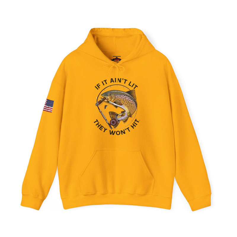 Load image into Gallery viewer, Smokin' Brown Trout & Mouse Patriot Hoodie Sweatshirt
