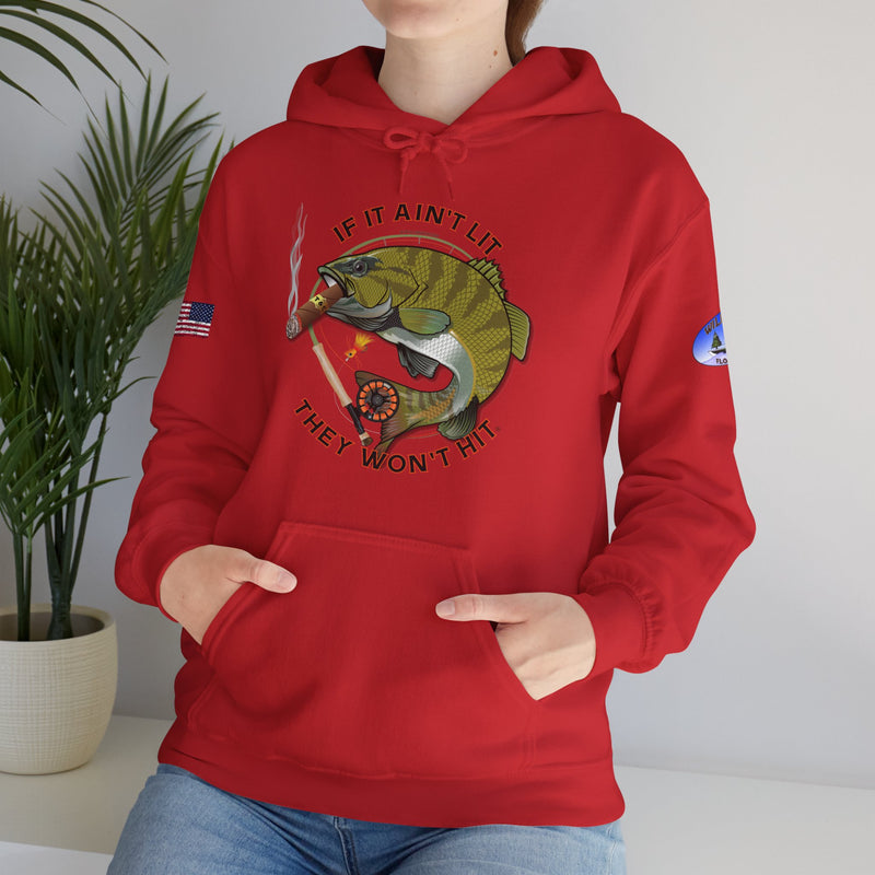 Load image into Gallery viewer, Co-Branded | Wildwood Smokin' Bass Patriot Hoodie Sweatshirt