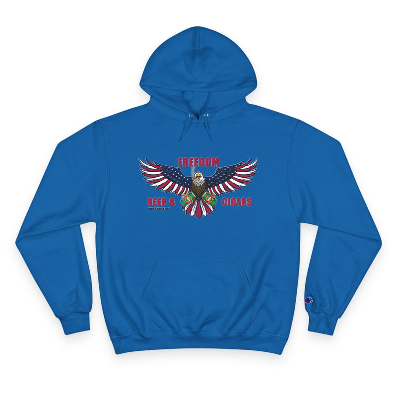 Load image into Gallery viewer, Champion Freedom, Beer & Cigars Hoodie Sweatshirt with Double Dry® Technology