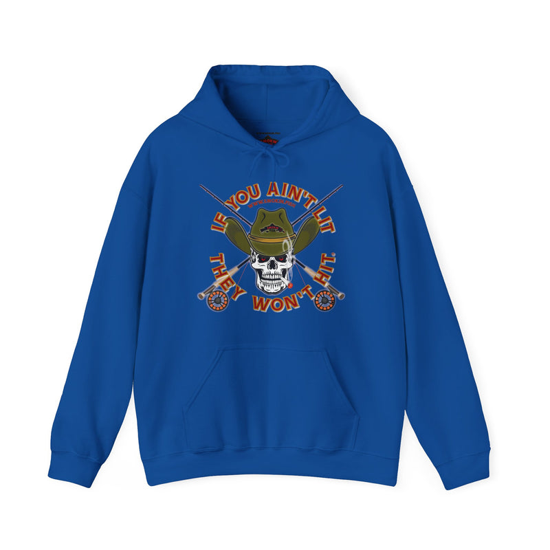 Load image into Gallery viewer, SMOKIN' Doobie Cowboy Skull Americana Fly Rod Hoodie Sweatshirt