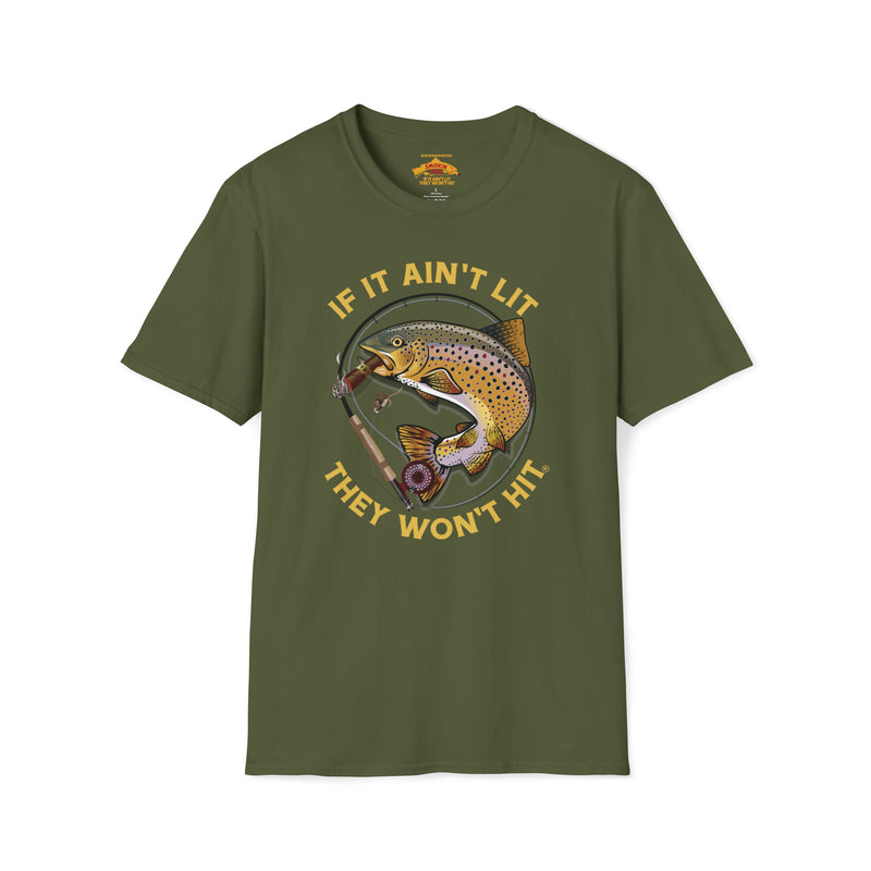 Load image into Gallery viewer, Smokin' Brown Trout & Mouse T-Shirt